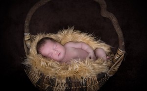 Newborn in Basket